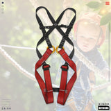 XINDA XDA9516 Outdoor Rock Climbing Polyester High-strength Wire Adjustable Downhill Whole Body Safety Belt Children