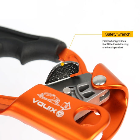 XINDA TP-8606 Outdoor Rock Climbing Aerial Work Anti-fall Handheld Rope Gripper for 8-12mm Diameter Rope Right - LYDARZ