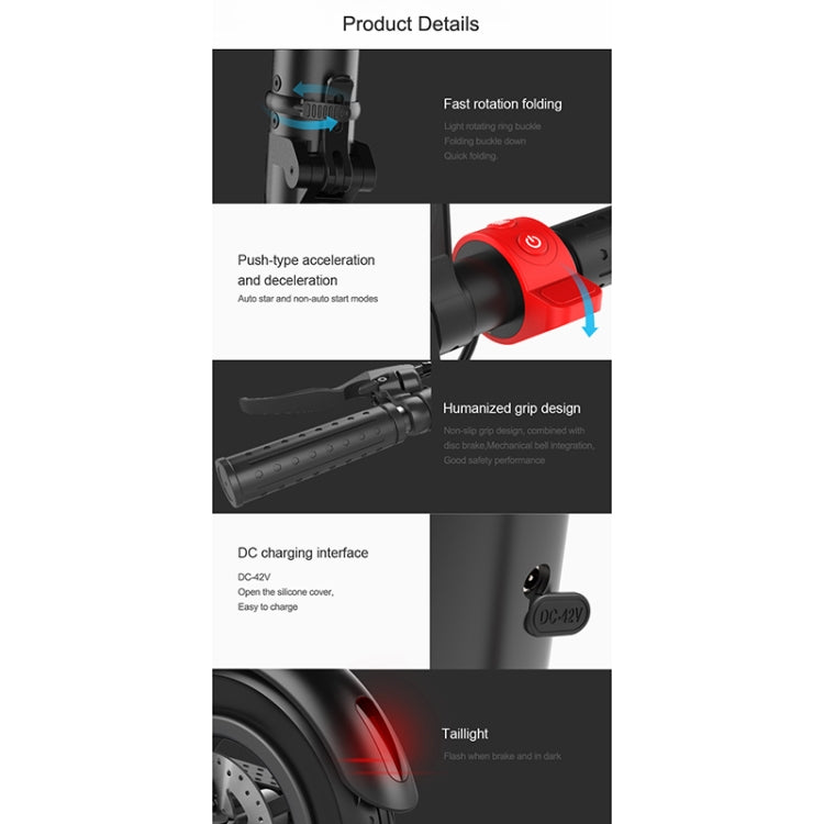 X7 Foldable Off-Road Scooter: 8.5" Tires, LED, LCD, 6.4AH Battery, Waterproof