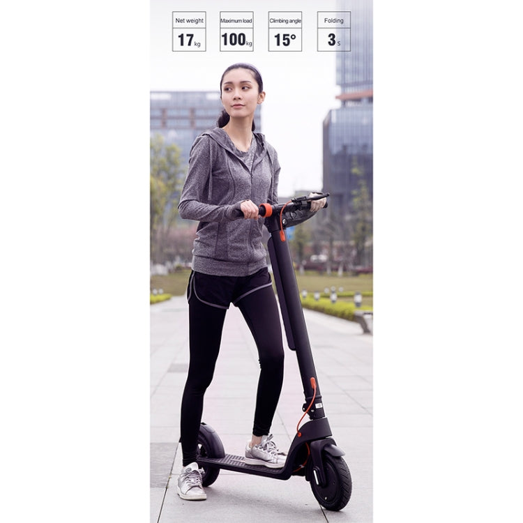 X8 Foldable Electric Scooter: 10" Tires, LCD, LED, 10AH Battery, 100kg Load