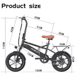 Niubility B16S 14.5AH 350W E-Bike, 16" Tires, LCD, EU Plug