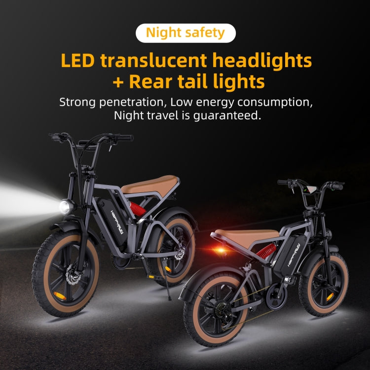 HappyRun G60 750W E-Bike: 48 V, 20-Zoll-Reifen, LED-Display, US/EU-Stecker