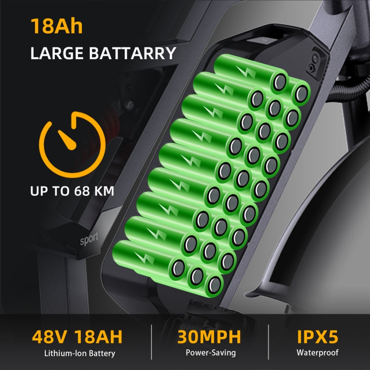 HappyRun G60 750W E-Bike: 48V, 20" Tires, LED Display, US/EU Plug - LYDARZ