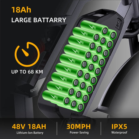 HappyRun G60 750W E-Bike: 48V, 20" Tires, LED Display, US/EU Plug - LYDARZ