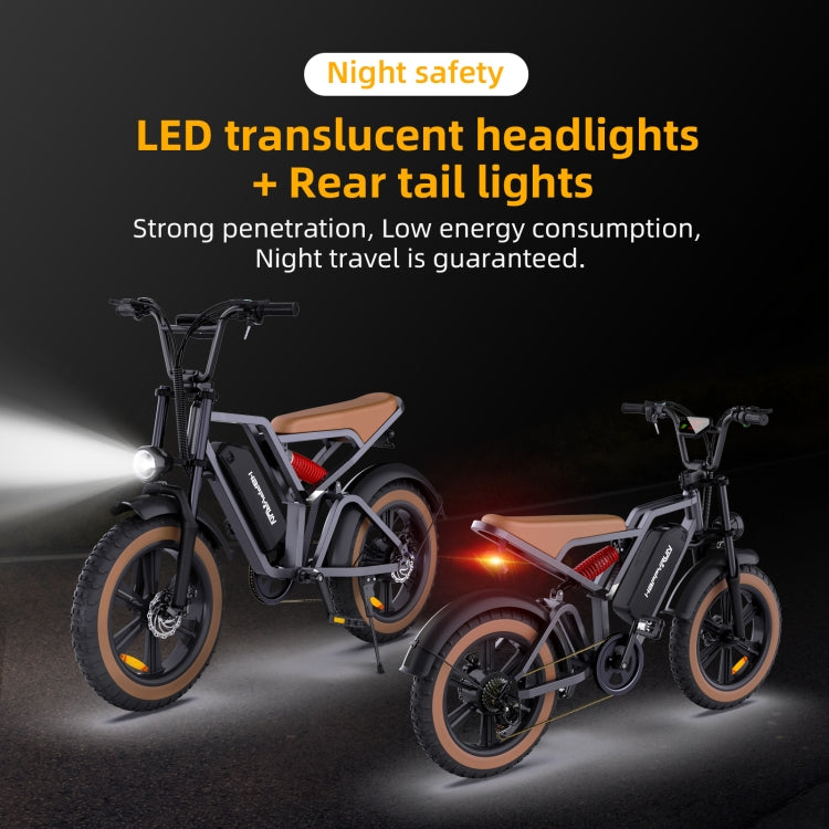 HappyRun G60 750W E-Bike: 48V, 20" Tires, LED Display, US/EU Plug