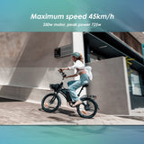 Kukirin V1 Pro 350W E-Bike: 20" Tires, Child Seat