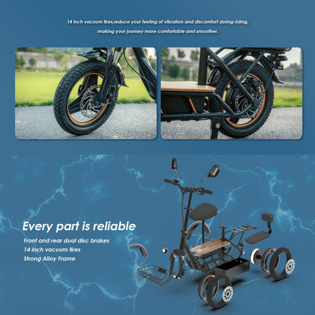 KuKirin C1 Pro 500W Electric Scooter | 48V 26Ah, 14" Tires, EU Plug - LYDARZ