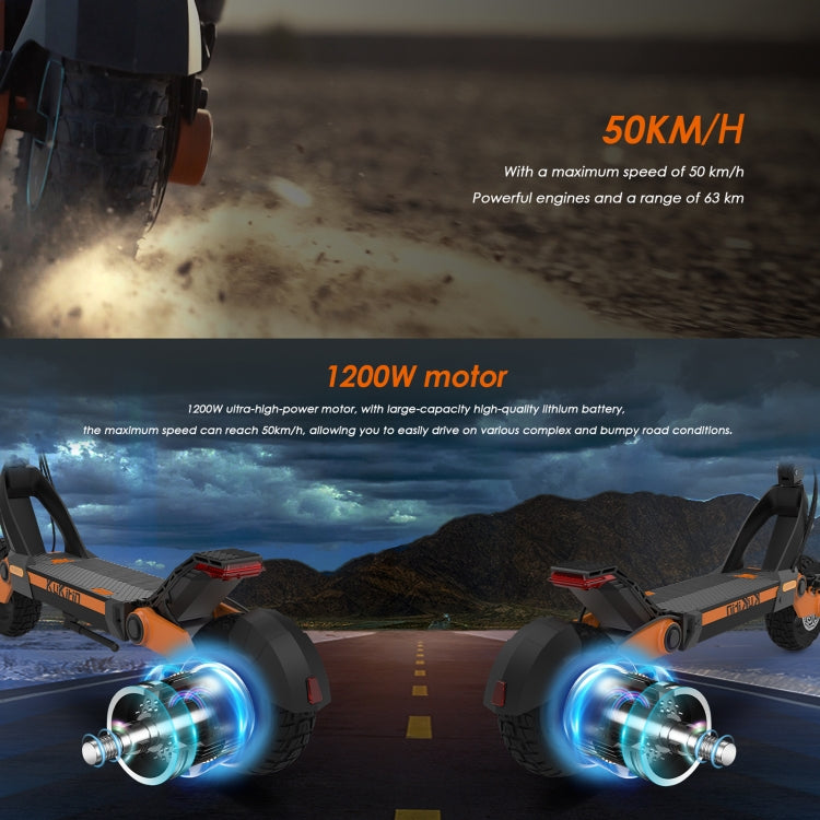 Kukirin G3 10" 1200W Folding E-Scooter | 52V 18AH Offroad