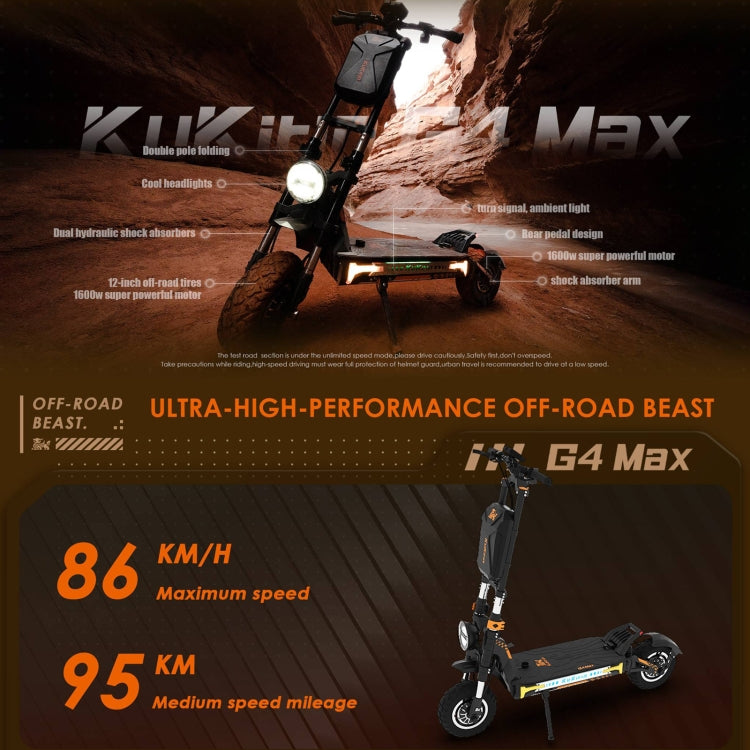 Kukirin G4 Max 12" 3200W Electric Offroad Scooter