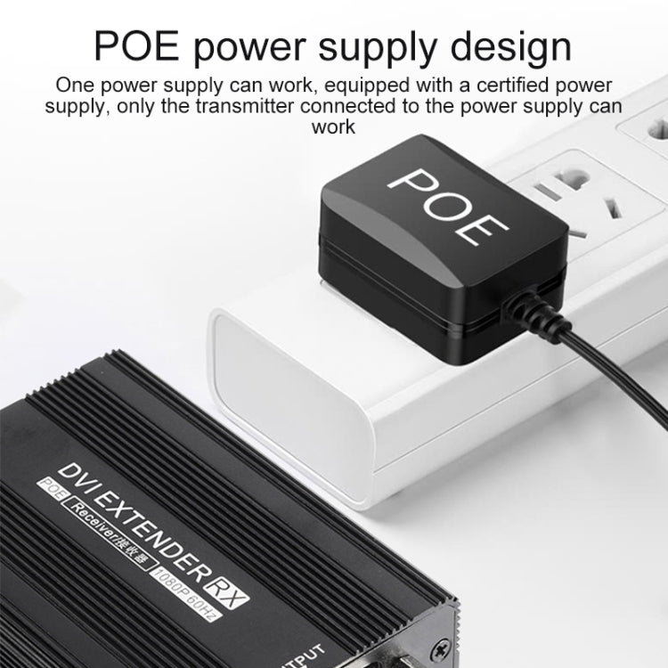 Measy DVI1815 DVI Extender Transmitter and Receiver Converter, POE Single Power Supply, Transmission Distance: 150m, DVI1815