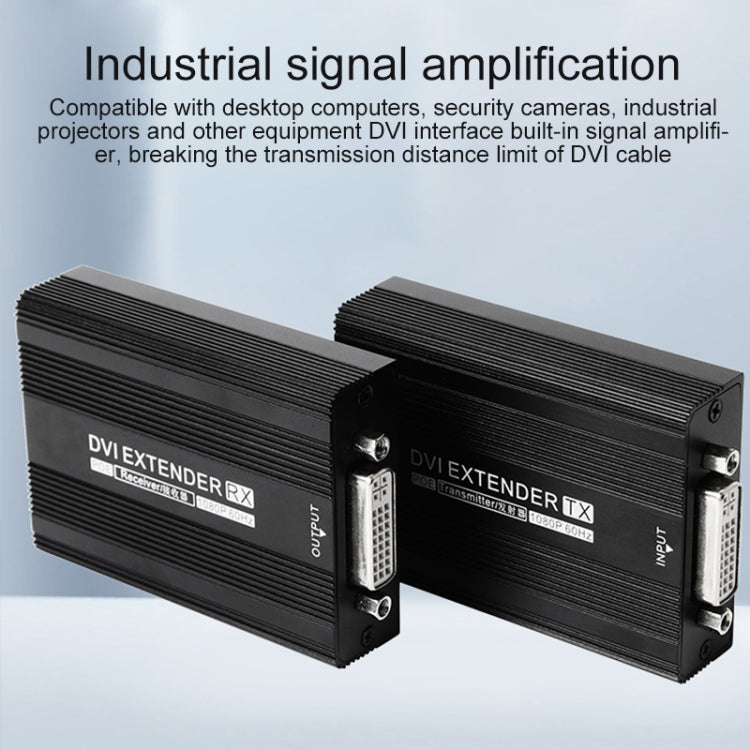 Measy DVI1815 DVI Extender Transmitter and Receiver Converter, POE Single Power Supply, Transmission Distance: 150m, DVI1815