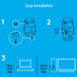 Ratón inalámbrico Logitech M330 con receptor micro USB y tecnología Silent Click