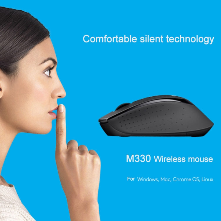 Logitech M330 Wireless Mouse with Micro USB Receiver and Silent Click Technology