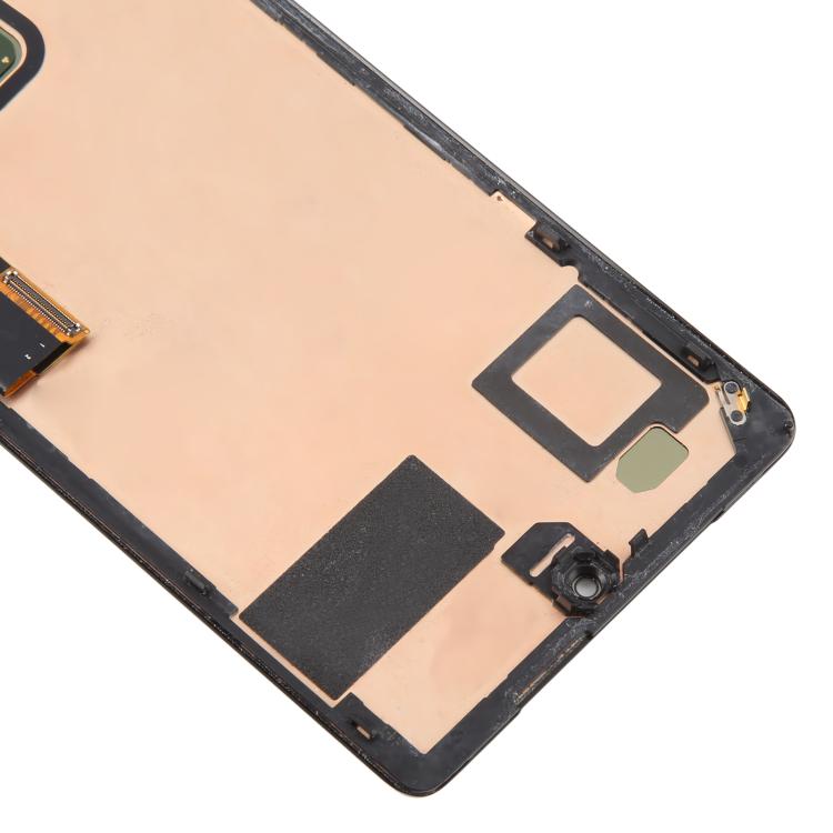 Pantalla LCD original para Google Pixel 7 Pro GP4BC GE2AE, ensamblaje completo con marco y cable flexible para huella dactilar. Compatible con Google Pixel 7 Pro (original con huella dactilar).