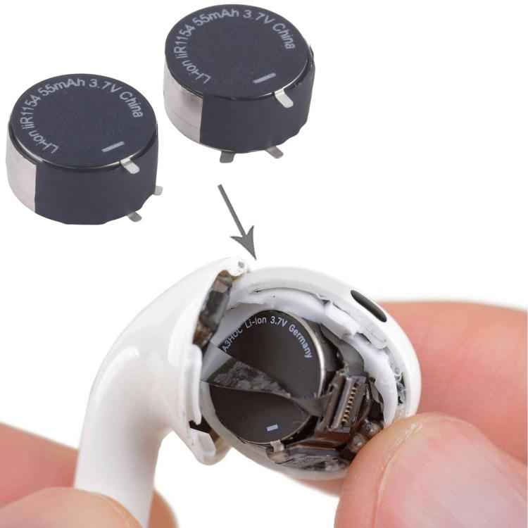 For Apple AirPods Pro 2 55mAh liR1154 Right + Left Earphone Battery, For Apple AirPods Pro 2