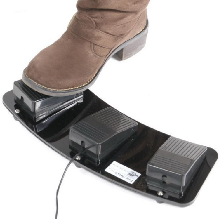 Interruptor de pie USB para PC - Juego de 2 interruptores de pie de triple acción