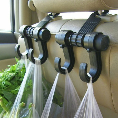 KANEED Car Vehicle Multi-functional Seat Holder Seat Headrest Hanger Hanging Holder Double Hooks - LYDARZ