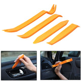 Kit de herramientas 4 en 1 para quitar el audio del coche, color amarillo, para el salpicadero y el panel de la puerta.