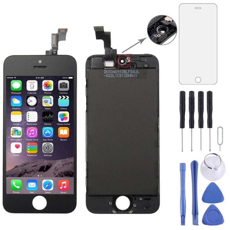 Ensamblaje del digitalizador del iPhone 5S: reemplazo de LCD, marco y panel táctil (blanco/negro)