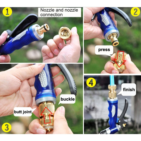 KANEED High Pressure Water Hose Nozzle Copper Water Gun Head for Home Car Washing - LYDARZ