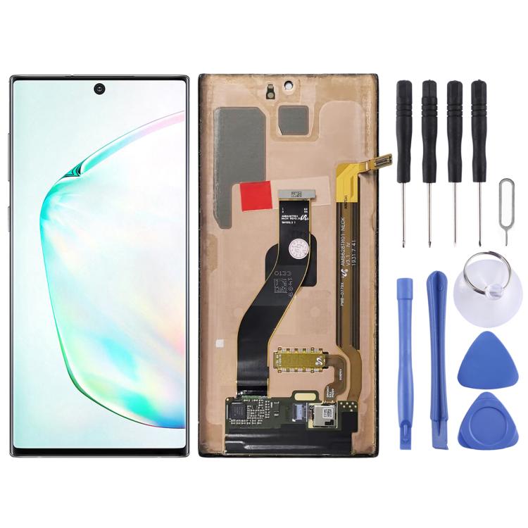 Original Dynamic AMOLED Material LCD Screen and Digitizer Full Assembly for Samsung Galaxy Note 10 (Dynamic AMOLED)
