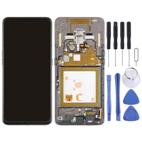 Original Super AMOLED Material LCD Screen and Digitizer Full Assembly with Frame for Galaxy A80, For Samsung Galaxy A80 (Super AMOLED)