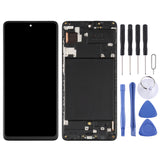 Original Super AMOLED Material LCD Screen and Digitizer Full Assembly with Frame for Samsung Galaxy A71(Original with Frame)