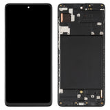 Original Super AMOLED Material LCD Screen and Digitizer Full Assembly with Frame for Samsung Galaxy A71(Original with Frame)