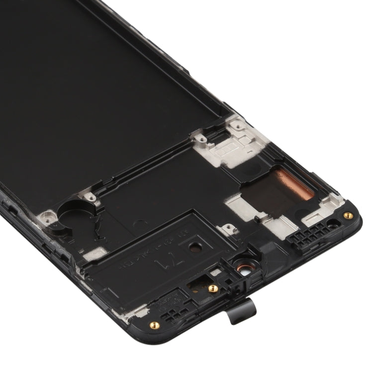 Original Super AMOLED Material LCD Screen and Digitizer Full Assembly with Frame for Samsung Galaxy A71(Original with Frame)
