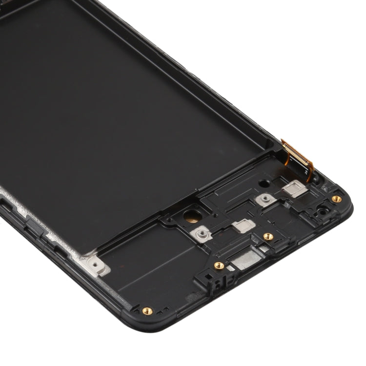 Original Super AMOLED Material LCD Screen and Digitizer Full Assembly with Frame for Samsung Galaxy A71(Original with Frame)