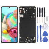 Original Super AMOLED Material LCD Screen and Digitizer Full Assembly with Frame for Samsung Galaxy A71(Original with Frame)