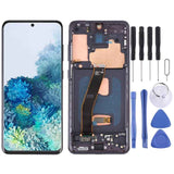 Original Dynamic AMOLED Material LCD Screen and Digitizer Full Assembly with Frame for Samsung Galaxy S20 4G SM-G980, For Samsung Galaxy S20 4G(Frame), For Samsung Galaxy S20 4G, For Samsung Galaxy S20 4G (Original)(Blue)