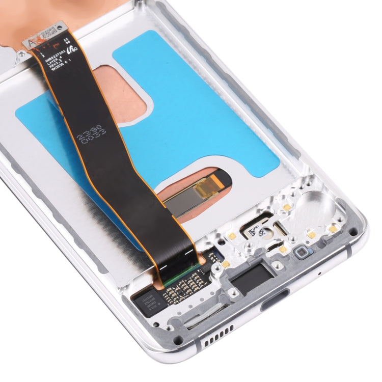 Original Dynamic AMOLED Material LCD Screen and Digitizer Full Assembly with Frame for Samsung Galaxy S20