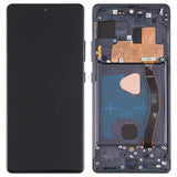 Original Super AMOLED Material LCD Screen and Digitizer Full Assembly with Frame for Galaxy S10 Lite(Frame )