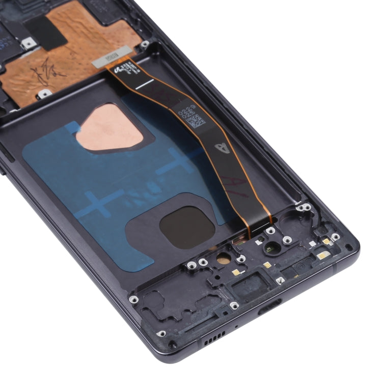Original Super AMOLED Material LCD Screen and Digitizer Full Assembly with Frame for Galaxy S10 Lite(Frame )