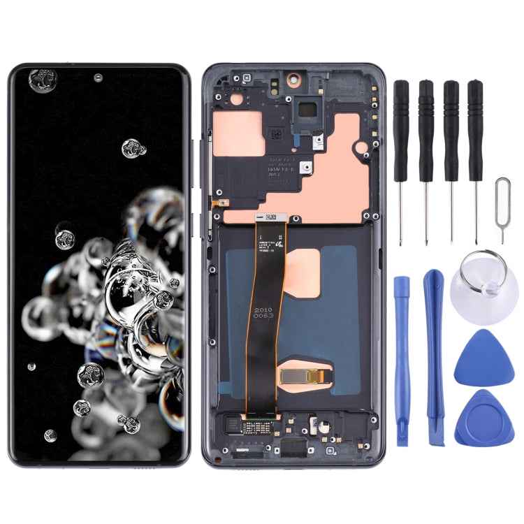 Original LCD Screen and Digitizer Full Assembly with Frame for Samsung Galaxy S20 Ultra 4G/S20 Ultra 5G, For Samsung Galaxy S20 Ultra 4G/S20 Ultra 5G, For Samsung Galaxy S20 Ultra 4G/S20 Ultra 5G(Original)