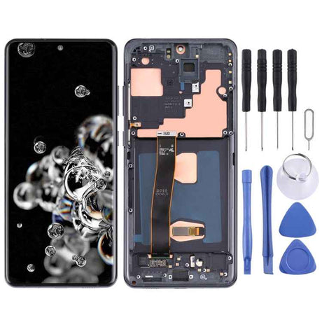 Original LCD Screen and Digitizer Full Assembly with Frame for Samsung Galaxy S20 Ultra 4G/S20 Ultra 5G, For Samsung Galaxy S20 Ultra 4G/S20 Ultra 5G, For Samsung Galaxy S20 Ultra 4G/S20 Ultra 5G(Original)