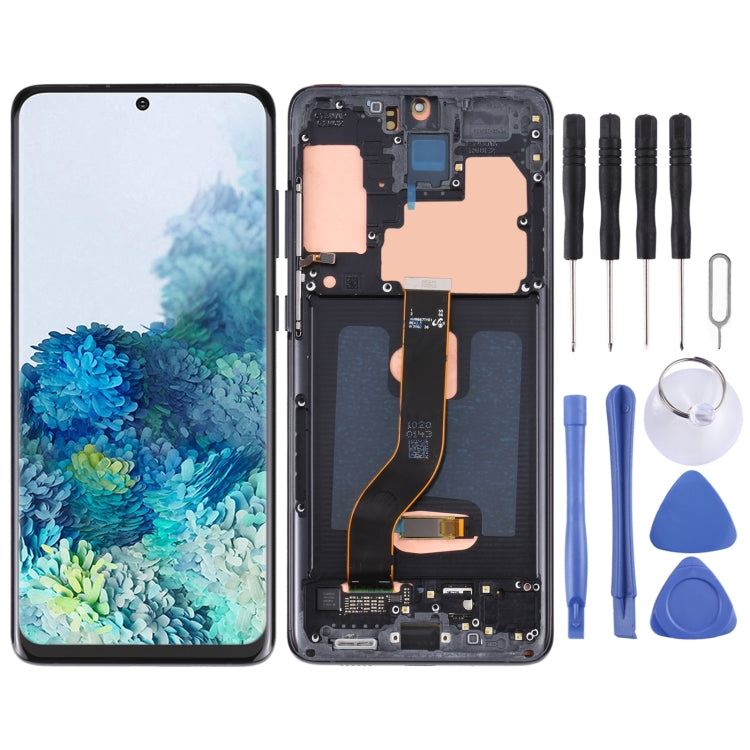 Original LCD Screen and Digitizer Full Assembly with Frame for Samsung Galaxy S20+ 5G SM-G986B/G985(Original)
