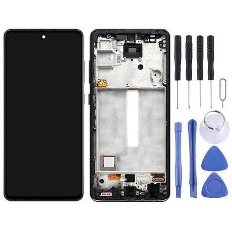 Original LCD Screen and Digitizer Full Assembly With Frame for Samsung Galaxy A52 SM-A526(5G Version), For Samsung Galaxy A52 (5G)