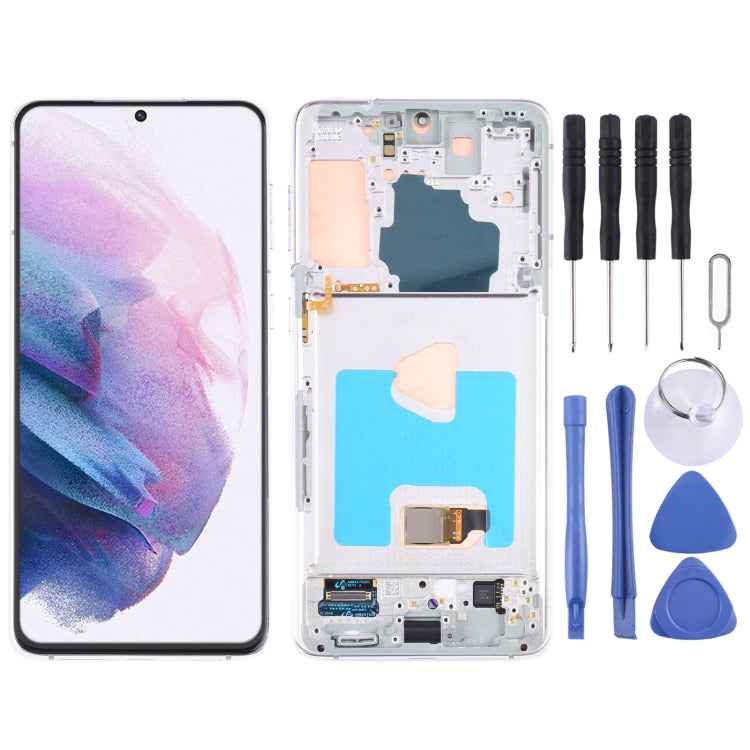 Original LCD Screen and Digitizer Full Assembly With Frame for Samsung Galaxy S21+ 5G SM-G996, For Samsung Galaxy S21+ 5G(Original)