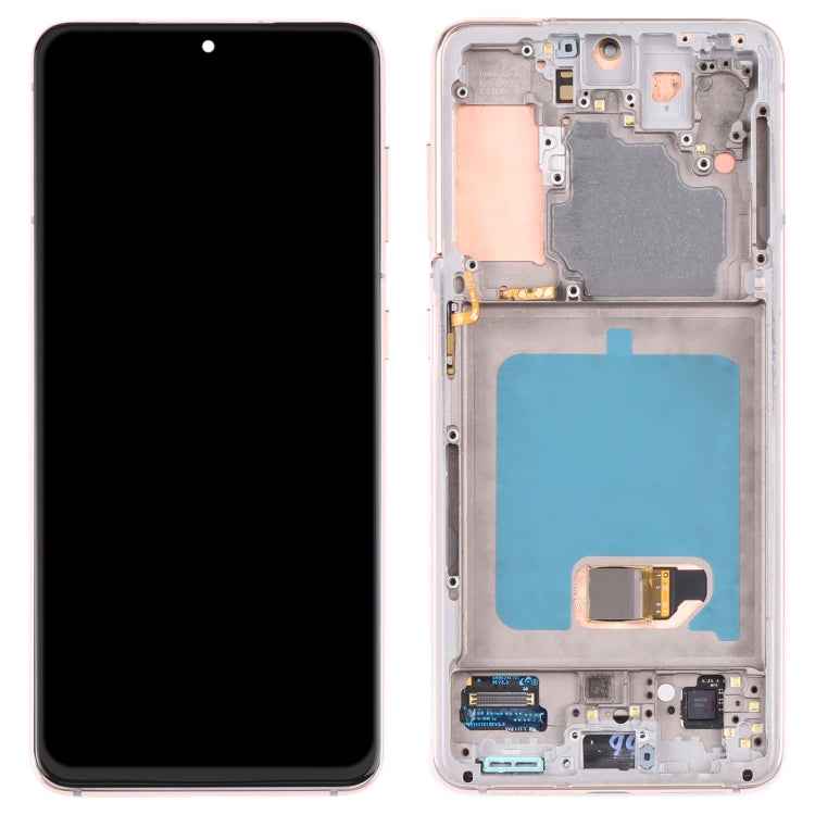 Original LCD Screen and Digitizer Full Assembly with Frame For Samsung Galaxy S21 4G/S21 5G SM-G990 SM-G991, For Samsung Galaxy S21 4G/S21 5G