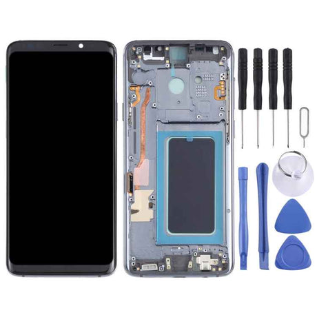 OLED Material LCD Screen and Digitizer Full Assembly with Frame for Samsung Galaxy S9+ SM-G965, For Samsung Galaxy S9+(OLED), For Samsung Galaxy S9+(OLED Material)