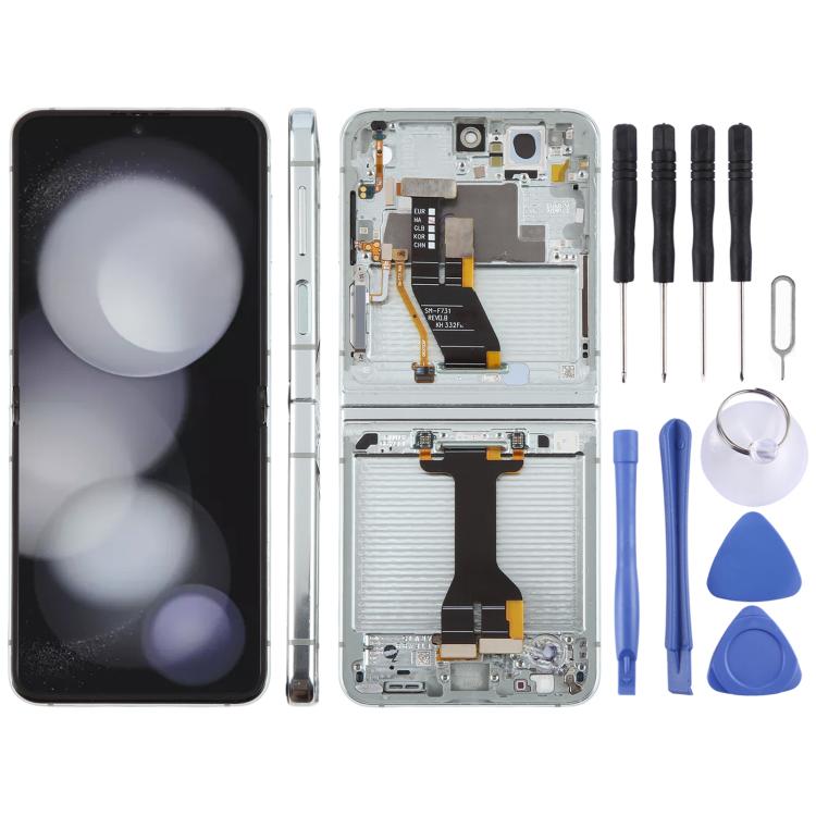 For Samsung Galaxy Z Flip5 SM-F731 Original LCD Screen Digitizer Full Assembly with Frame, For Samsung Galaxy Z Flip5