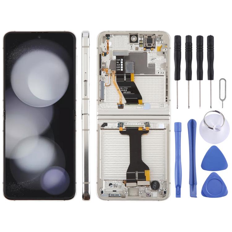For Samsung Galaxy Z Flip5 SM-F731 Original LCD Screen Digitizer Full Assembly with Frame, For Samsung Galaxy Z Flip5