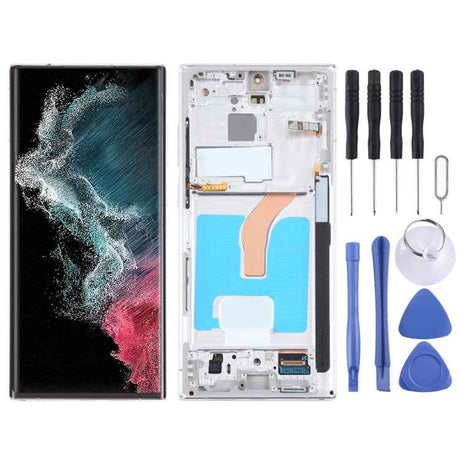 For Samsung Galaxy S22 Ultra 5G SM-S908B Original LCD Screen Digitizer Full Assembly with Frame, For Samsung Galaxy S22 Ultra 5G(Original)