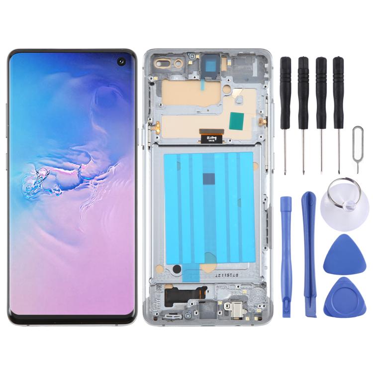For Samsung Galaxy S10 5G SM-G977B TFT LCD Screen Digitizer Full Assembly with Frame