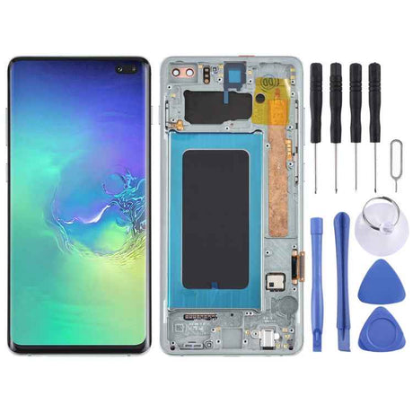 LCD Screen and Digitizer Full Assembly with Frame for Samsung Galaxy S10+, For Samsung Galaxy S10+