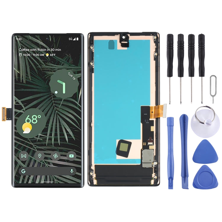 Pantalla LCD y digitalizador de material AMOLED, ensamblaje completo con marco para Google Pixel 6 Pro