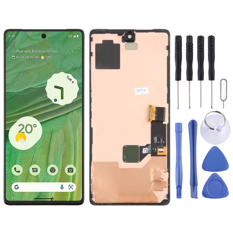 Pantalla LCD AMOLED original para Google Pixel 7 GVU6C GQML3, digitalizador completo con marco (AMOLED)