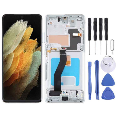 OLED LCD Screen For Samsung Galaxy S21 Ultra 5G SM-G998B Digitizer Full Assembly with Frame, For Samsung Galaxy S21 Ultra 5G(6.78 inch OLED)